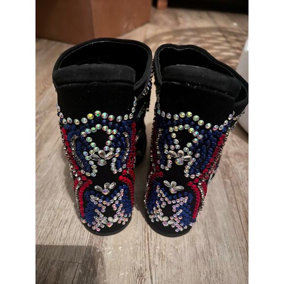 Azalea Wang Logan Women's Rhinestone Platform Sandals Multicolor Size 6 - Picture 9 of 10